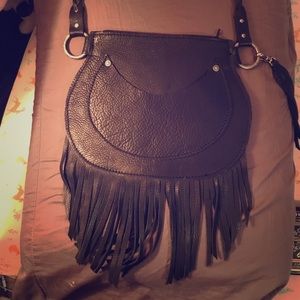Real Leather Moon Purse